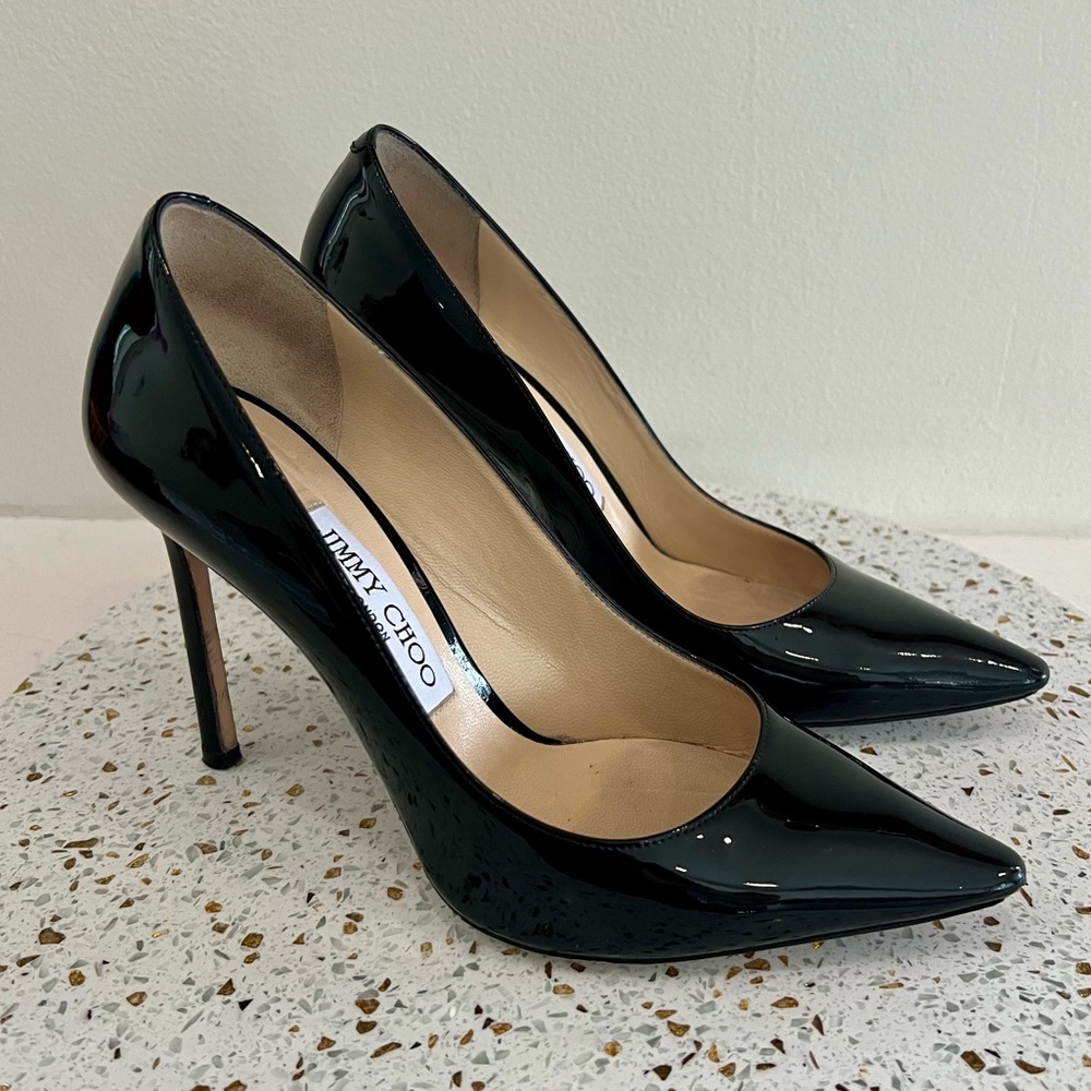 Jimmy Choo Romy Patent Leather Pointy Toe Pump Stiletto Heel Women’s 6.5 EU